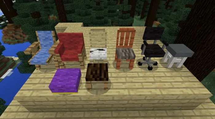 6 видов стульев и две тумбочки