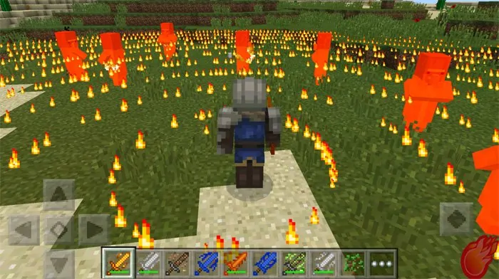Огненный меч - создает вокруг игрока круги огня