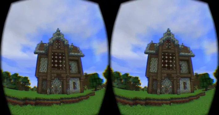 Так выглядит мир Майнкрафта сквозь очки виртуальной реальности
