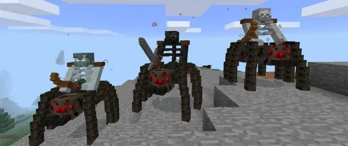 Скелеты мутанты верхом на гигантских пауках