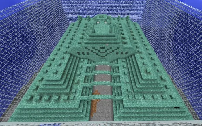 Подводная крепость, которая была добавлена в Minecraft 0.15.9