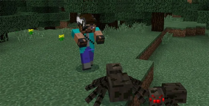 Воин атакует паука