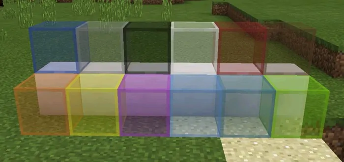 Цветное стекло в Minecraft PE 1.2.0