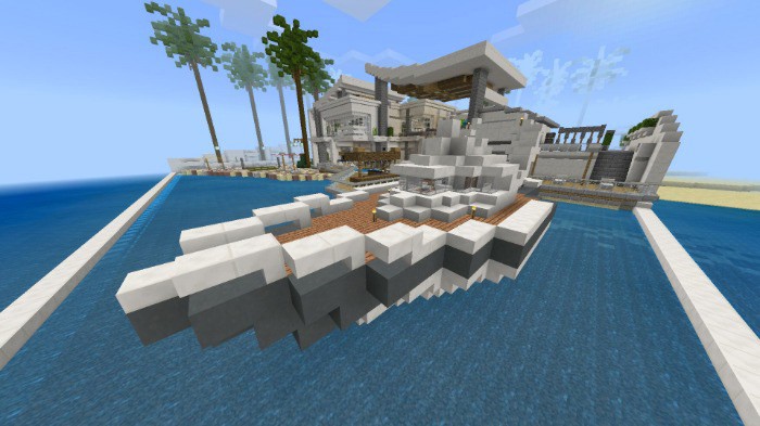 Карта редстоун Дом на побережье для Minecraft PE.